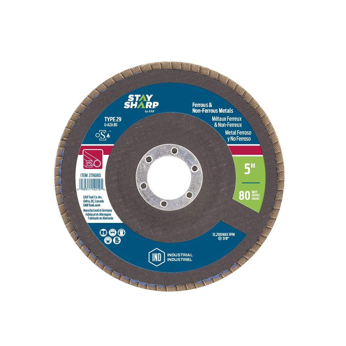 Abrasives Wood & Metal Flap Disc Type 29 Stay Sharp® EAB Tool Company